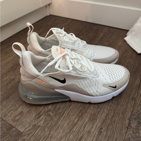 Nike Women's Air Max 270 White and Beige Sneakers - Picture 5 of 5